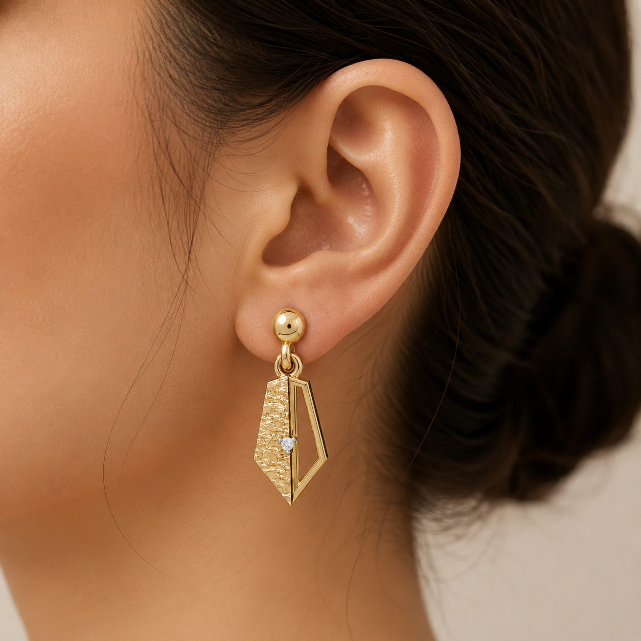 Textured Prism Earrings