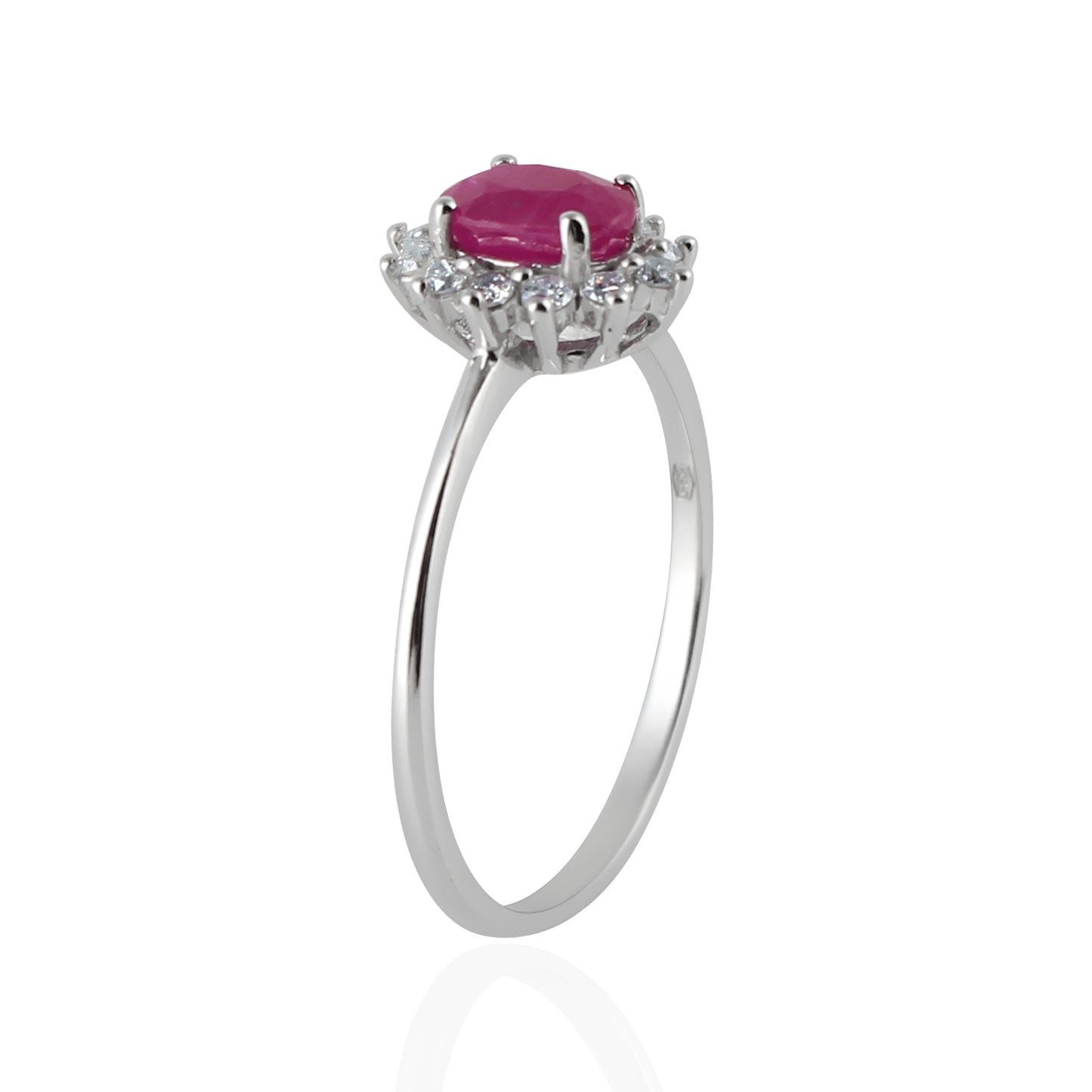 Ardor Ruby & Diamond Ring in White Gold