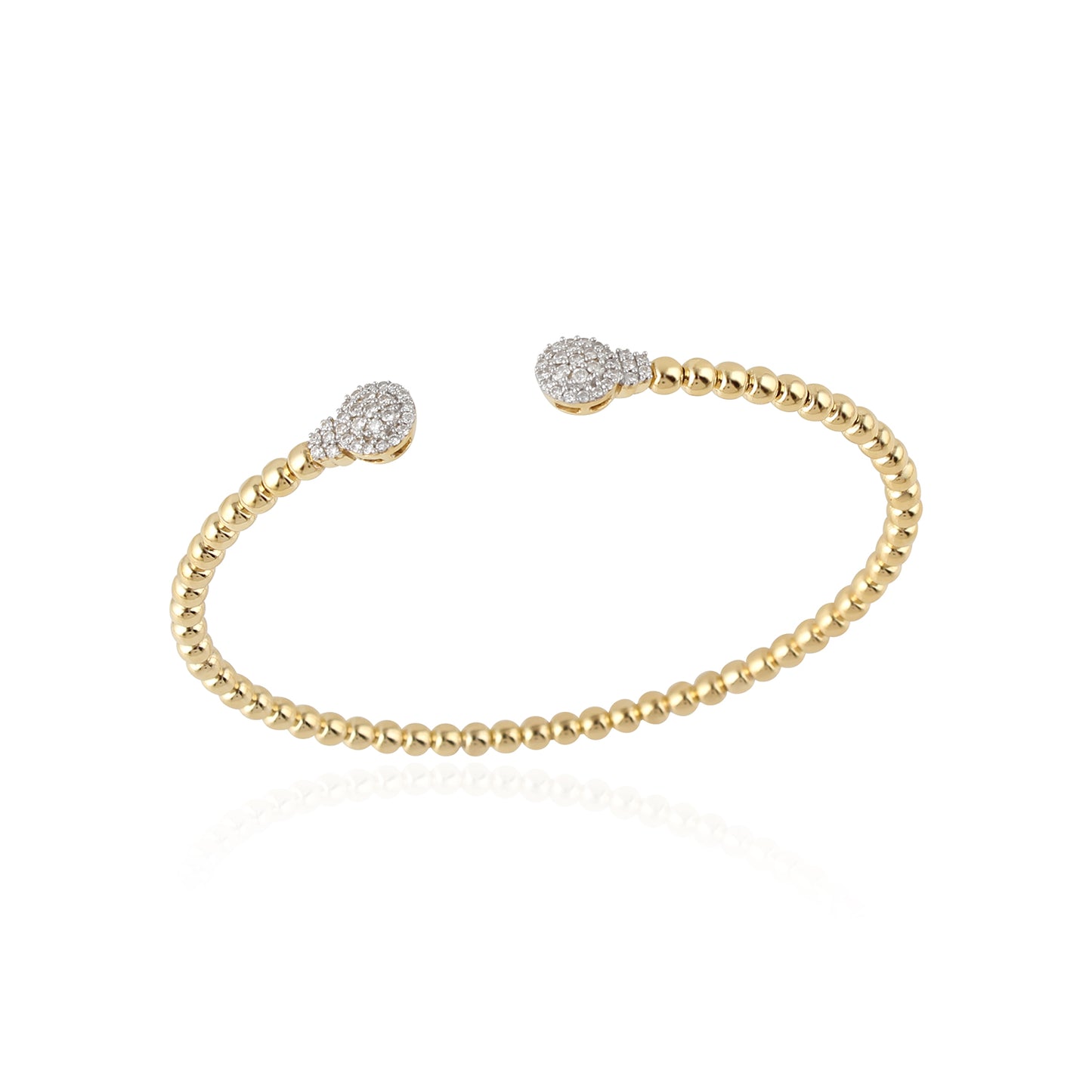 Aria Diamond Bangle in Yellow Gold