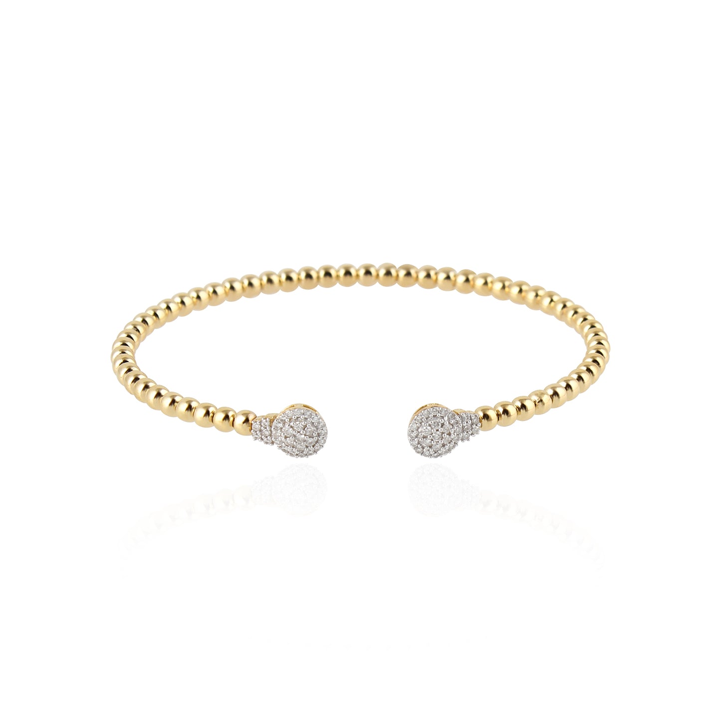 Aria Diamond Bangle in Yellow Gold