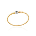 Aura Sapphire & Diamond Bangle in Yellow Gold