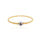 Aura Sapphire & Diamond Bangle in Yellow Gold