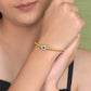 Aura Sapphire & Diamond Bangle in Yellow Gold