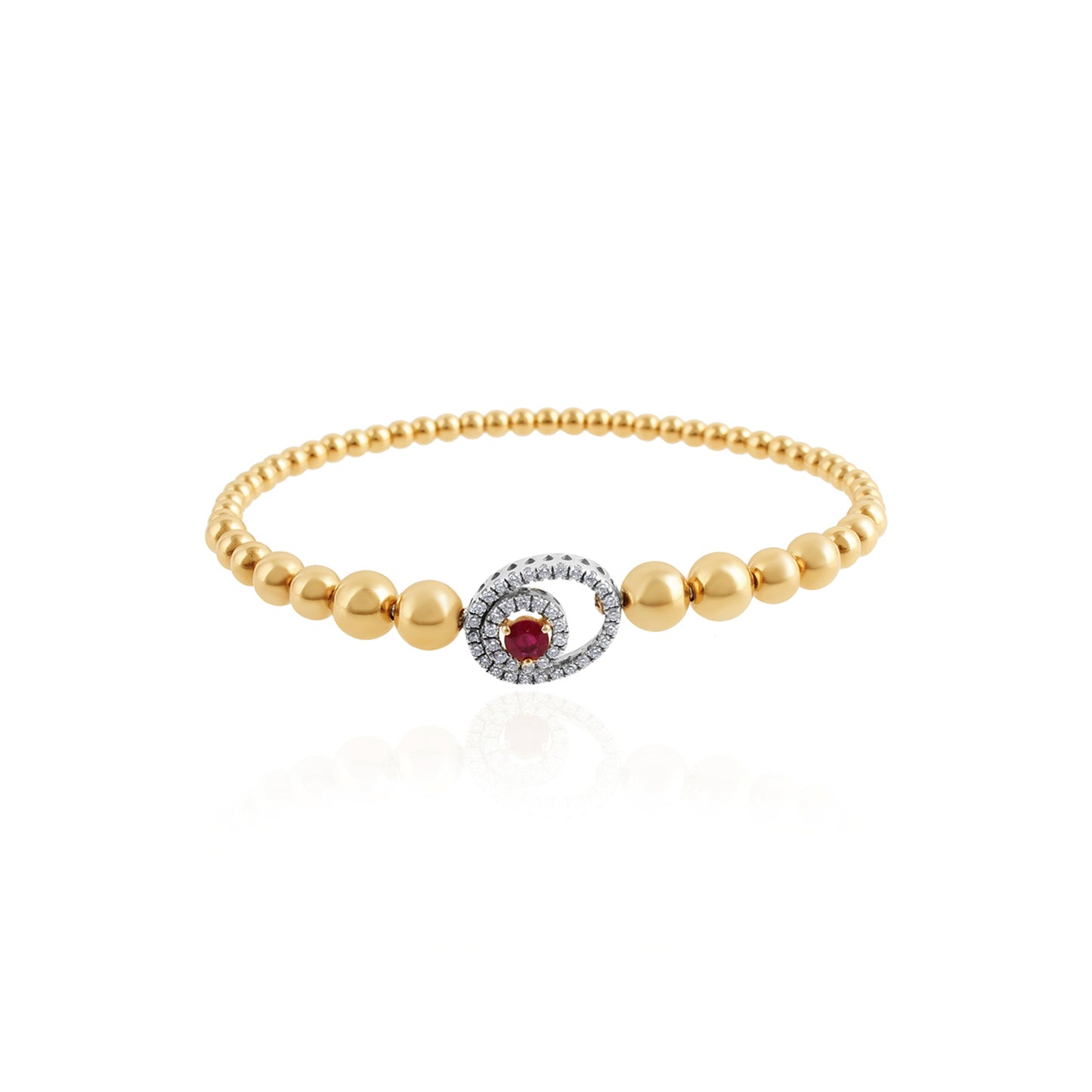 Verdant Grace Ruby Bangle