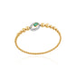 Bloom Emerald Bangle in Silver