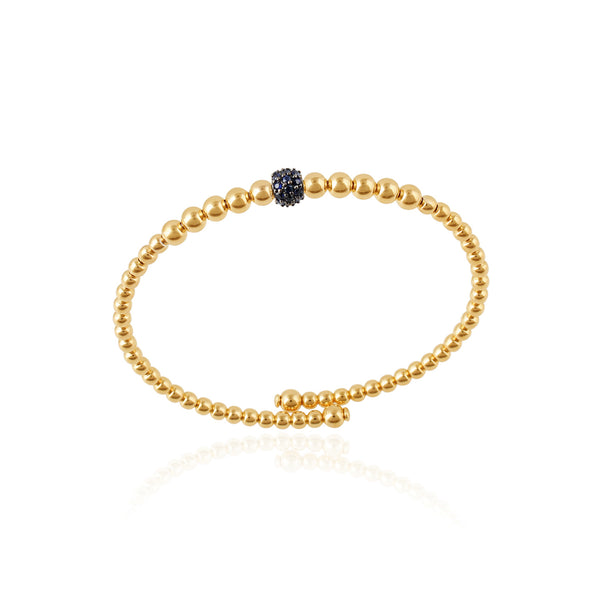 Radiant Sapphire Bangle in Yellow Gold