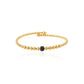 Radiant Sapphire Bangle in Yellow Gold
