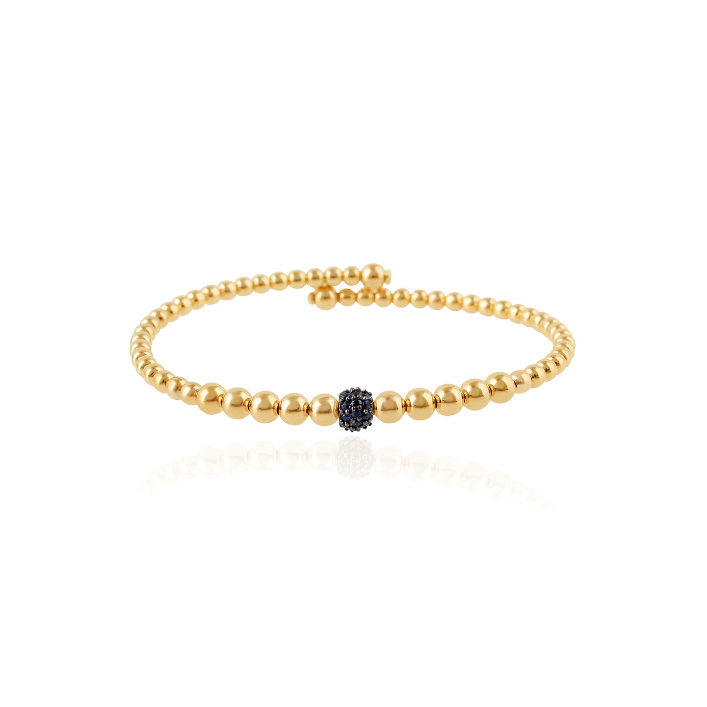 Radiant Sapphire Bangle in Yellow Gold