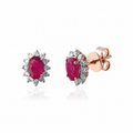 Reverie Ruby & Diamond Earring in Rose Gold