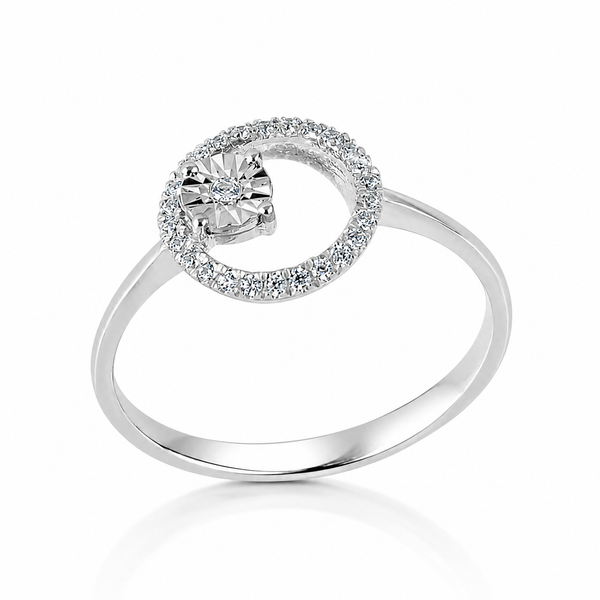 Celestial Diamond Ring in White Gold
