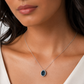 Reverie Blue Topaz & Diamond Pendant in White
