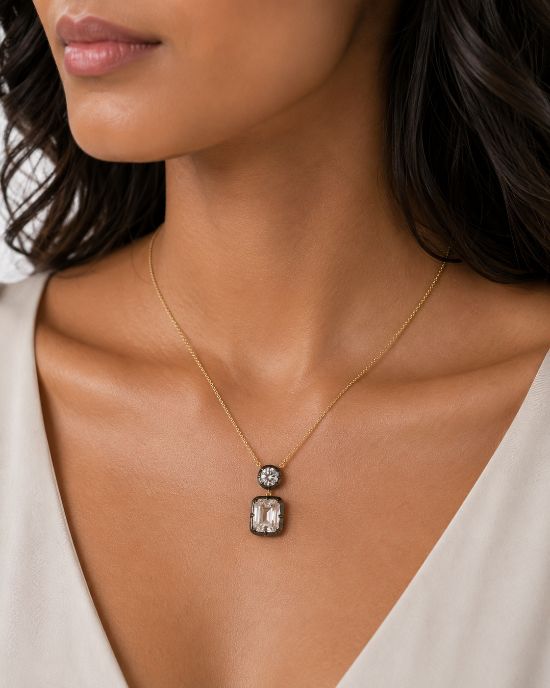 Lumière Moissanite Necklace in Gold