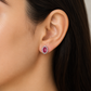 Cascade Ruby & Diamond Earring in White Gold
