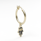Iqra 14Kt Gold Evil Eye Earring With Diamond