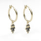 Iqra 14Kt Gold Evil Eye Earring With Diamond