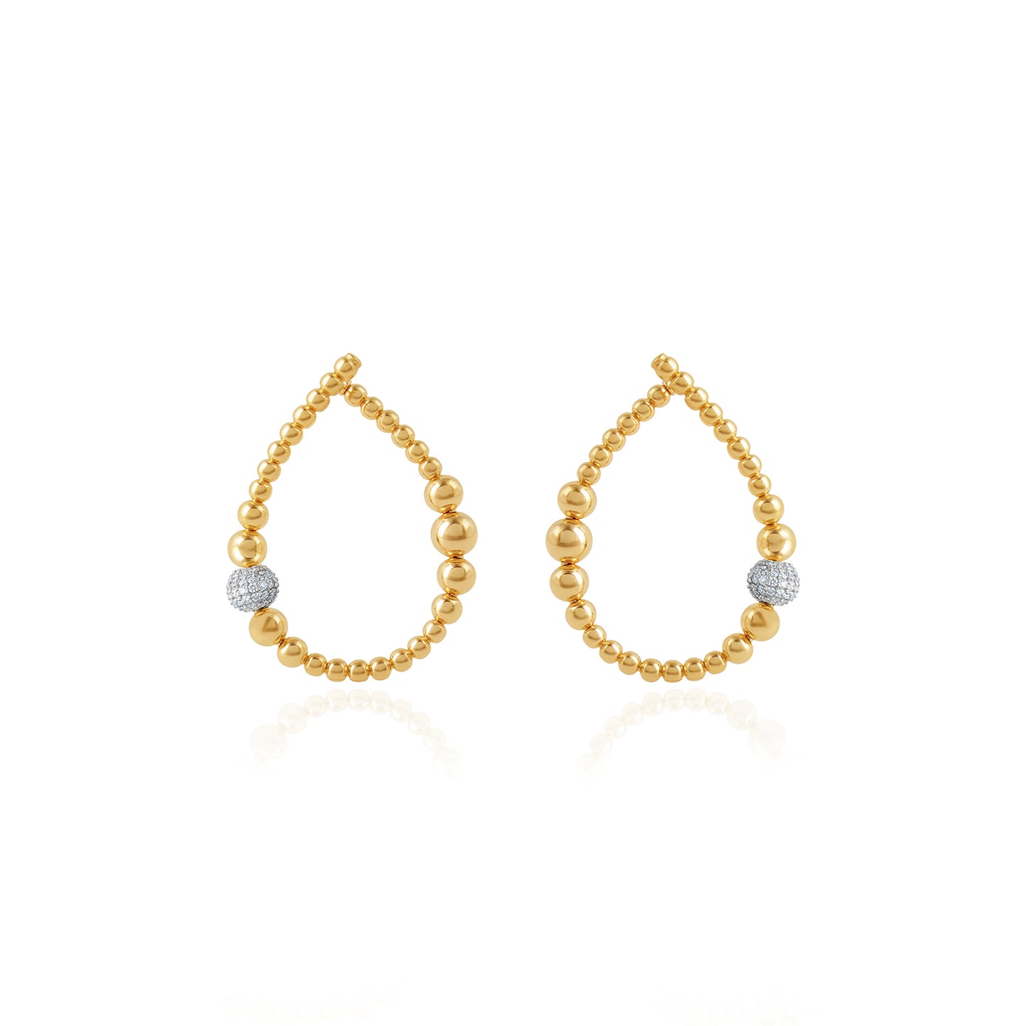Radiant Diamond Earring in Yellow Gold