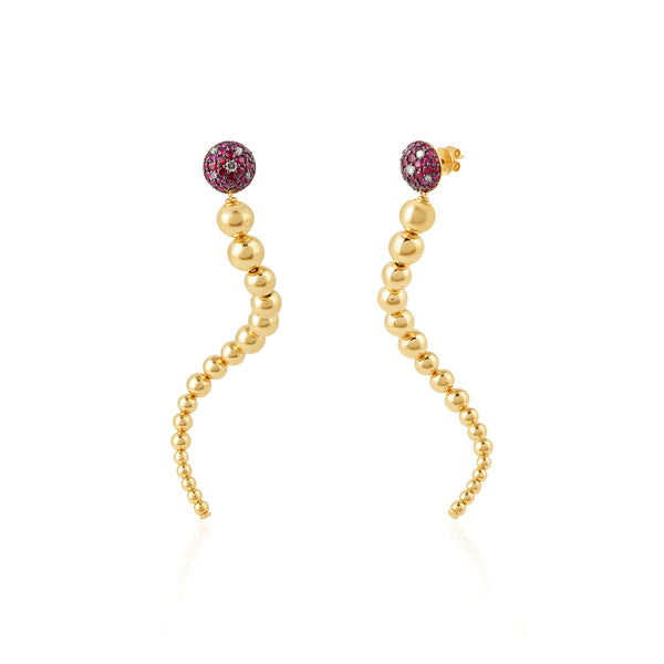 Crimson Spark Bablina Earrings