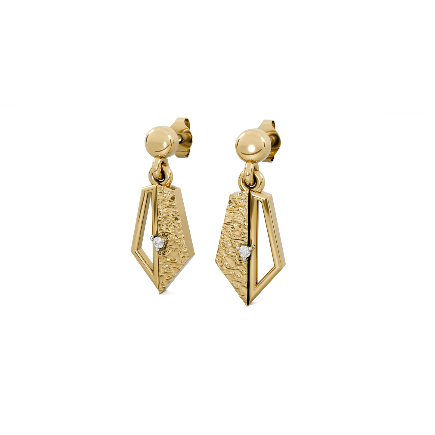 Textured Prism Earrings