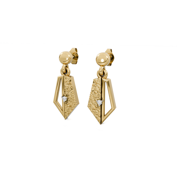 Textured Prism Earrings