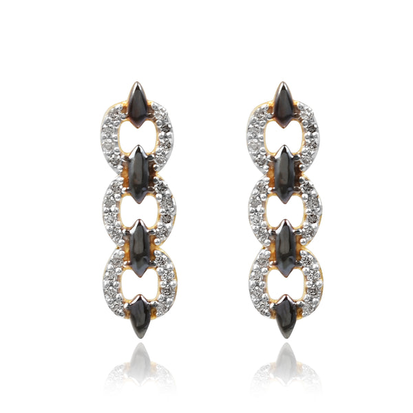 14Kt Beauteous Dazzle Gold Earrings with Diamonds