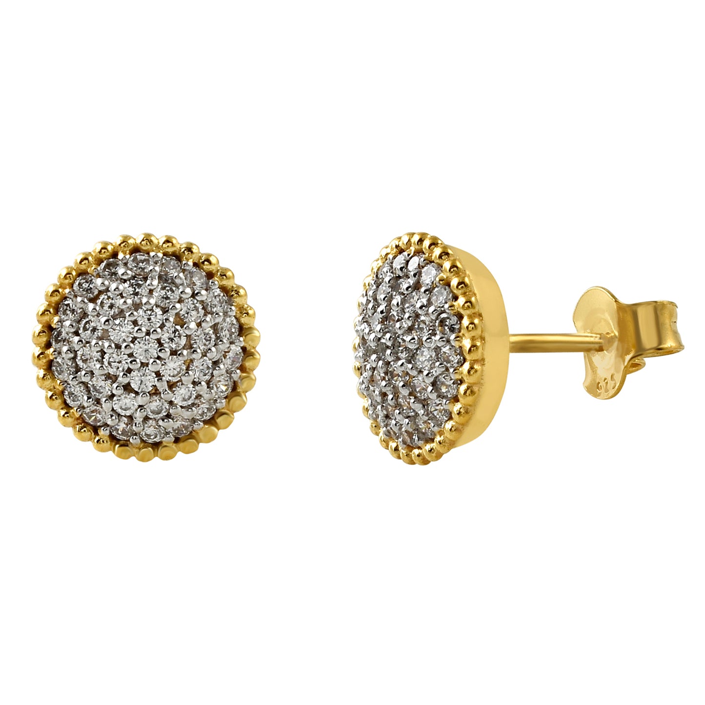Splendorous Gold Earrings with Diamonds