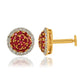 Brimming Earrings Gold with Ruby & Diamonds