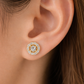 Matted Diamond Stud