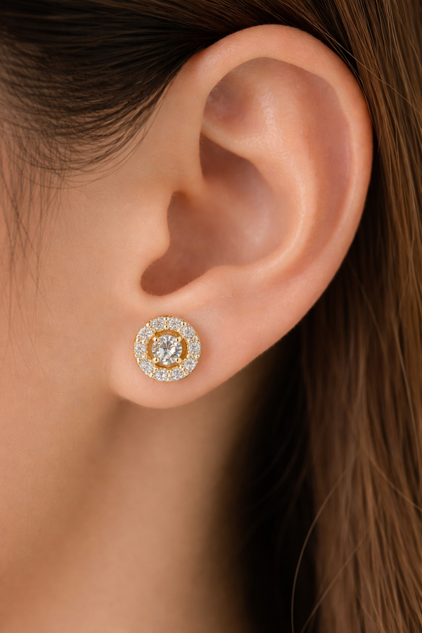 Matted Diamond Stud