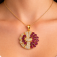 Radiant Diamond & Gem Stone Pendant