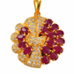 Radiant Diamond & Gem Stone Pendant