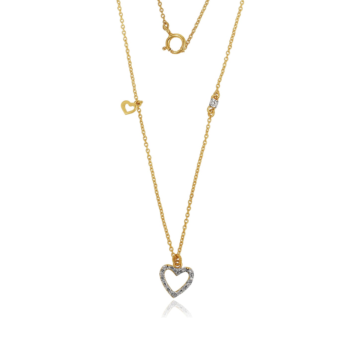 Diamond Heart Bloom Necklace