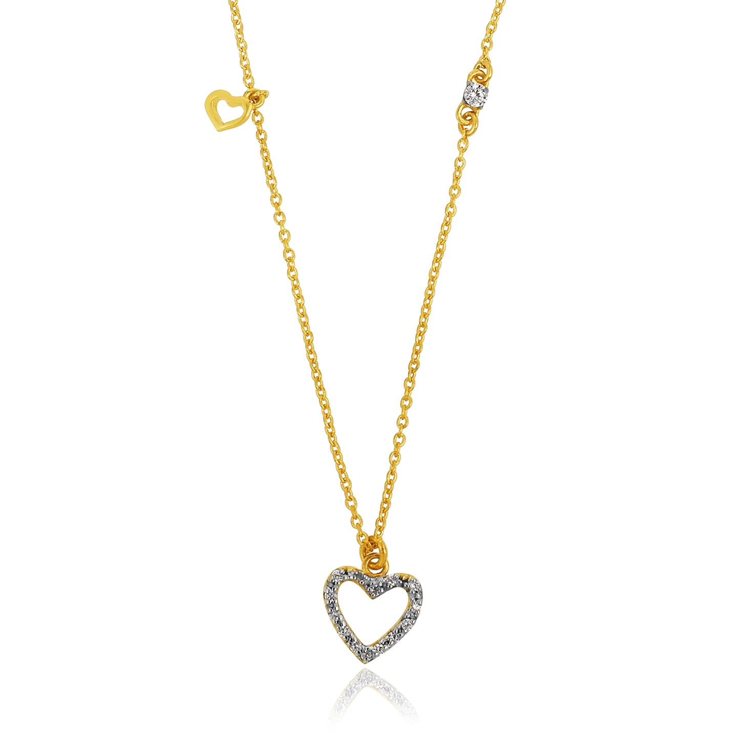 Diamond Heart Bloom Necklace