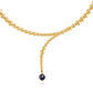 Cascade Sapphire & Diamond Necklace in Yellow Gold