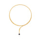 Cascade Sapphire & Diamond Necklace in Yellow Gold