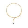 Cascade Sapphire & Diamond Necklace in Yellow Gold