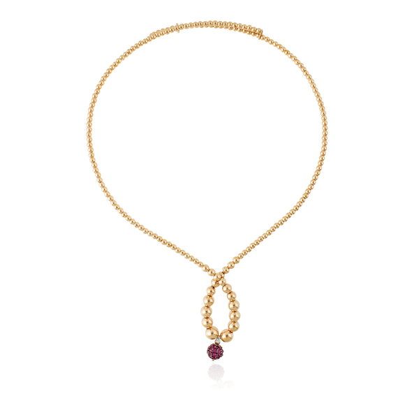 Ruby Dewdrop Necklace