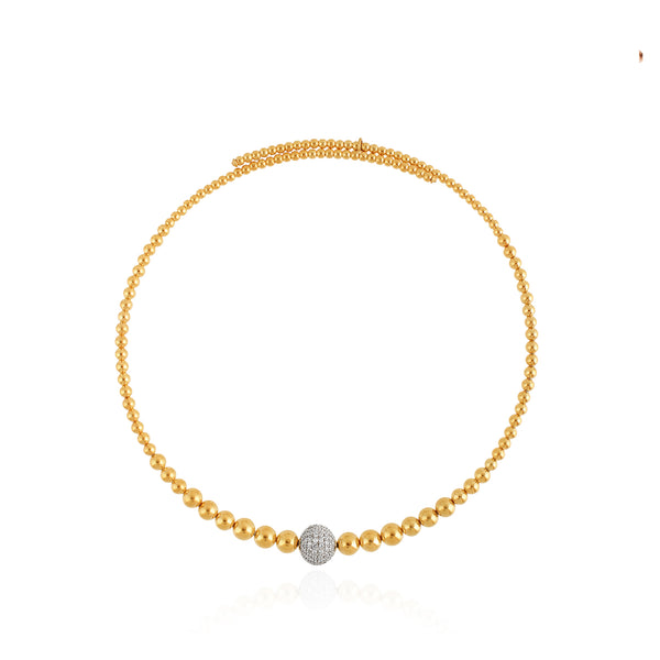 Aura Diamond Necklace in Yellow Gold