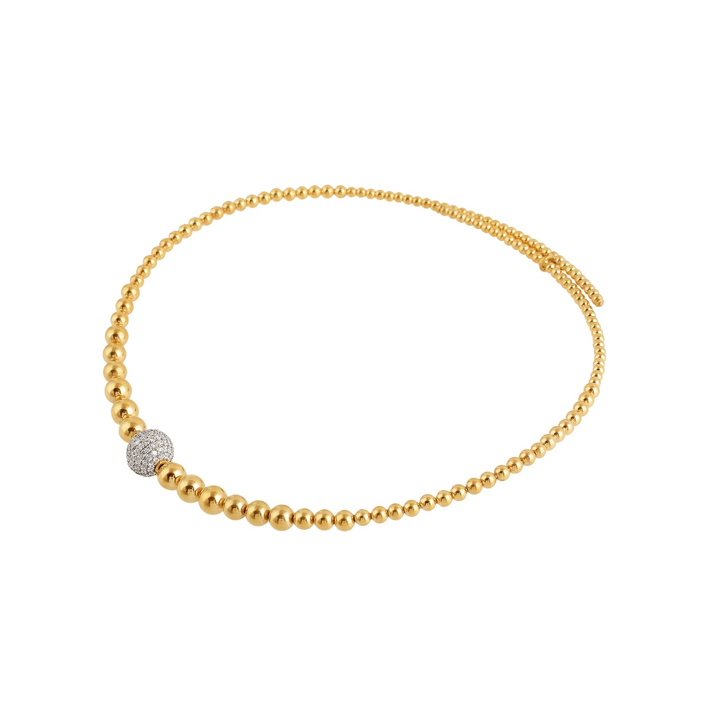 Aura Diamond Necklace in Yellow Gold