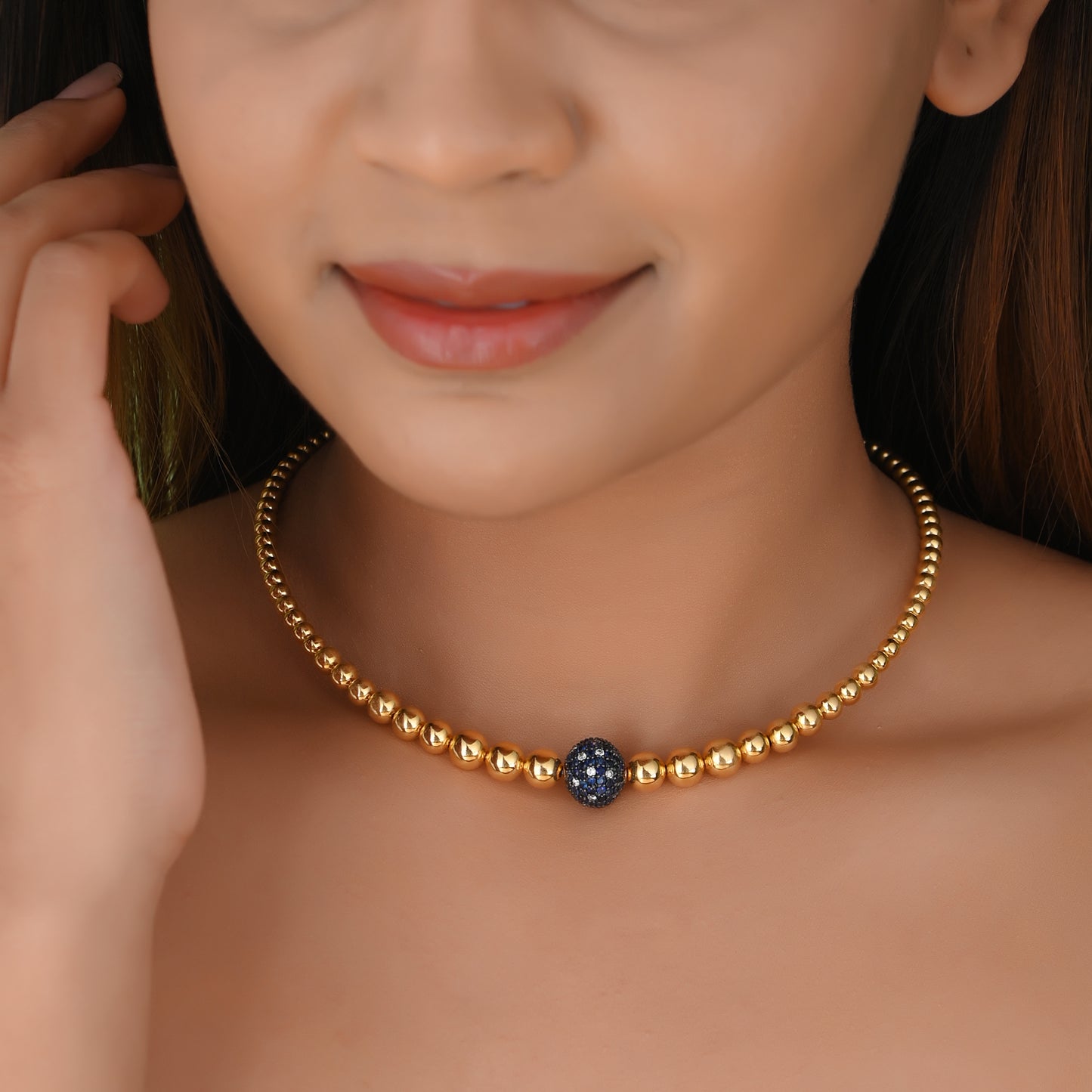 Sapphire Blue Dewdrop Necklace