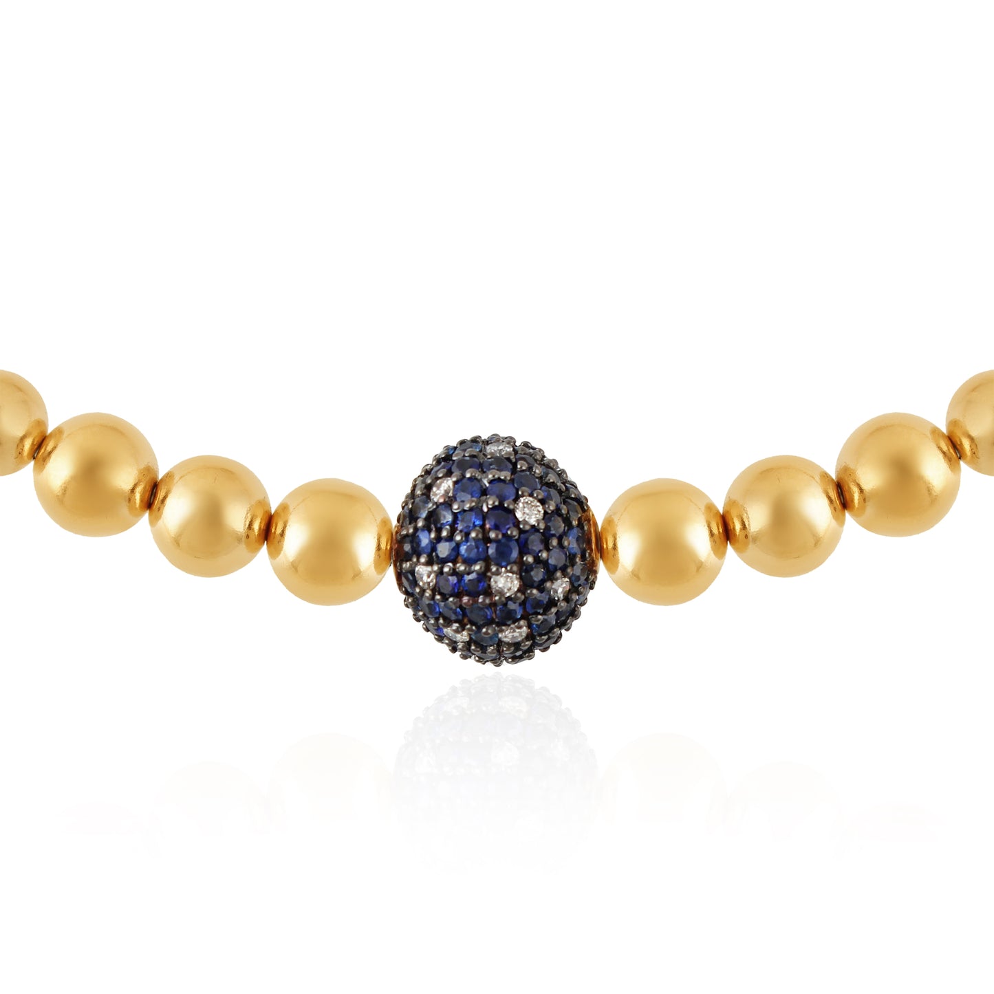 Bloom Sapphire & Diamond Necklace in Yellow Gold