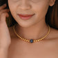 Bloom Sapphire & Diamond Necklace in Yellow Gold