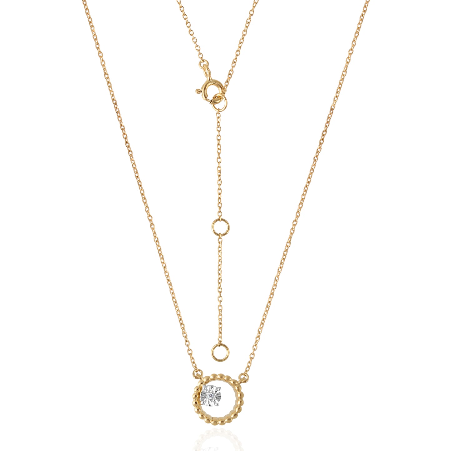 Aria Diamond Necklace in Yellow Gold