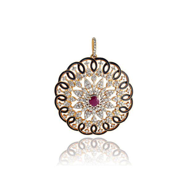 Bright Diamond & Gem Stone Pendant