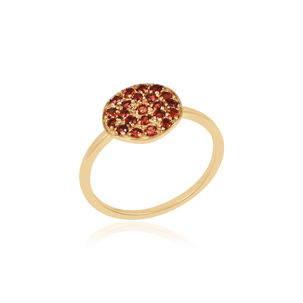 Garnet Orbit Ring