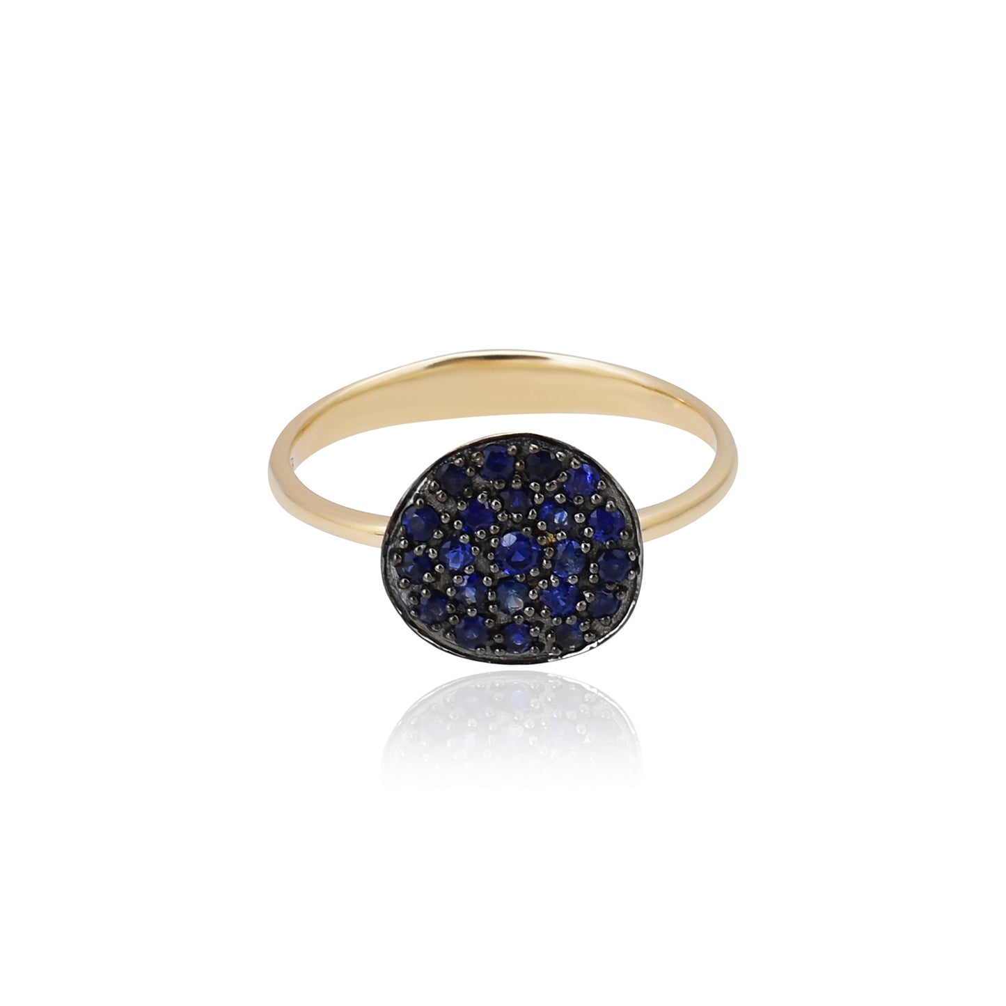 Sapphire Blue Orbit Ring