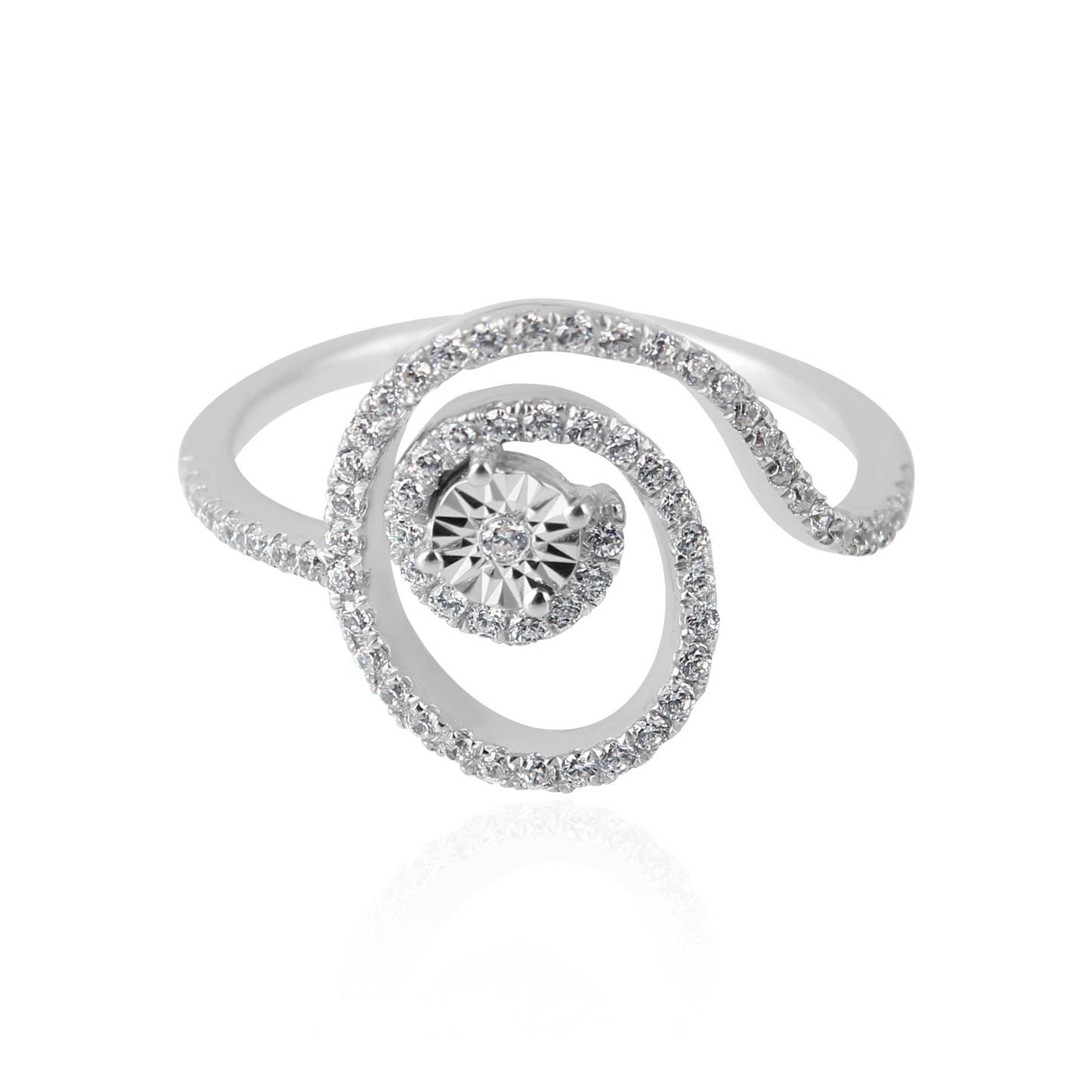 Aura Diamond Ring in White Gold