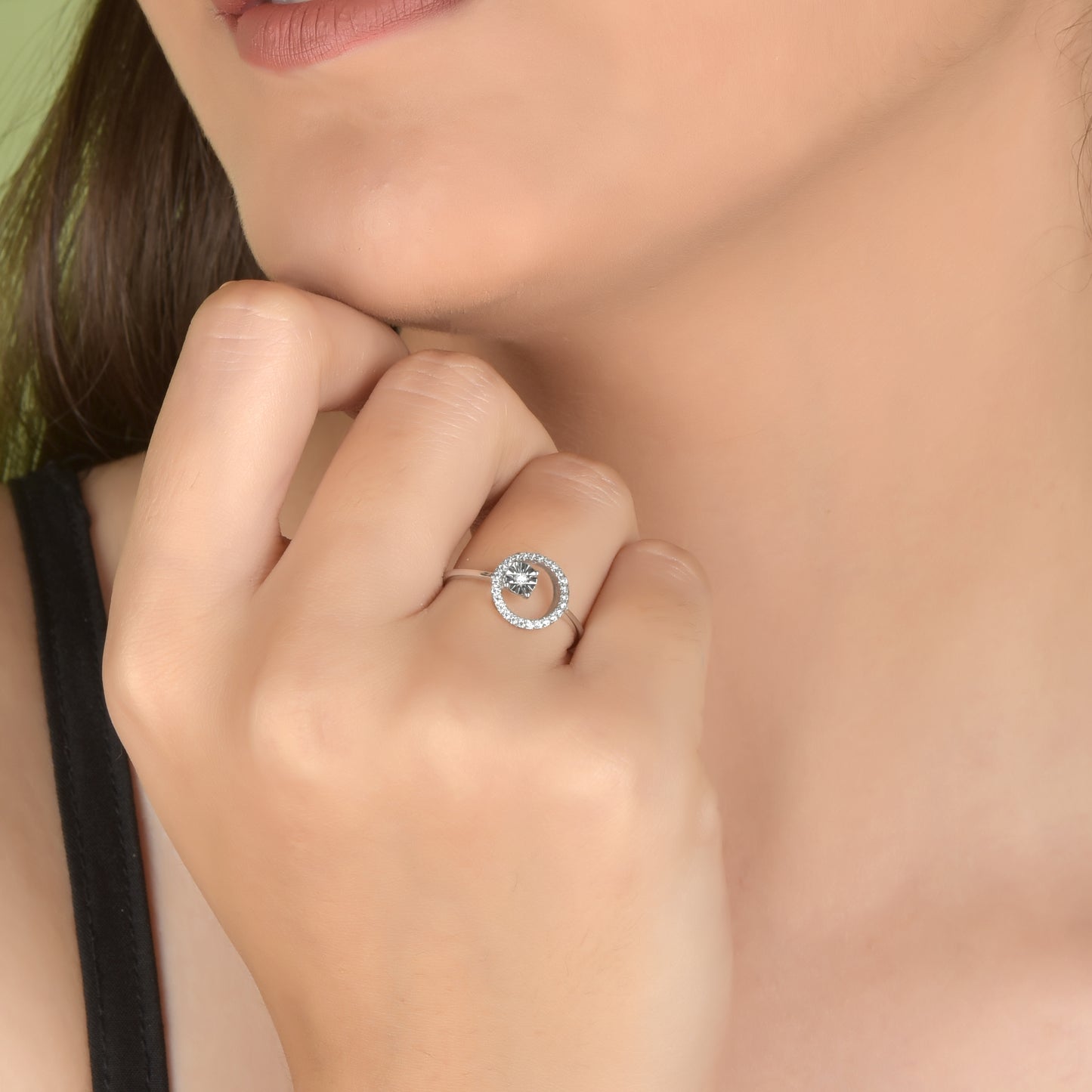 Celestial Diamond Ring in White Gold