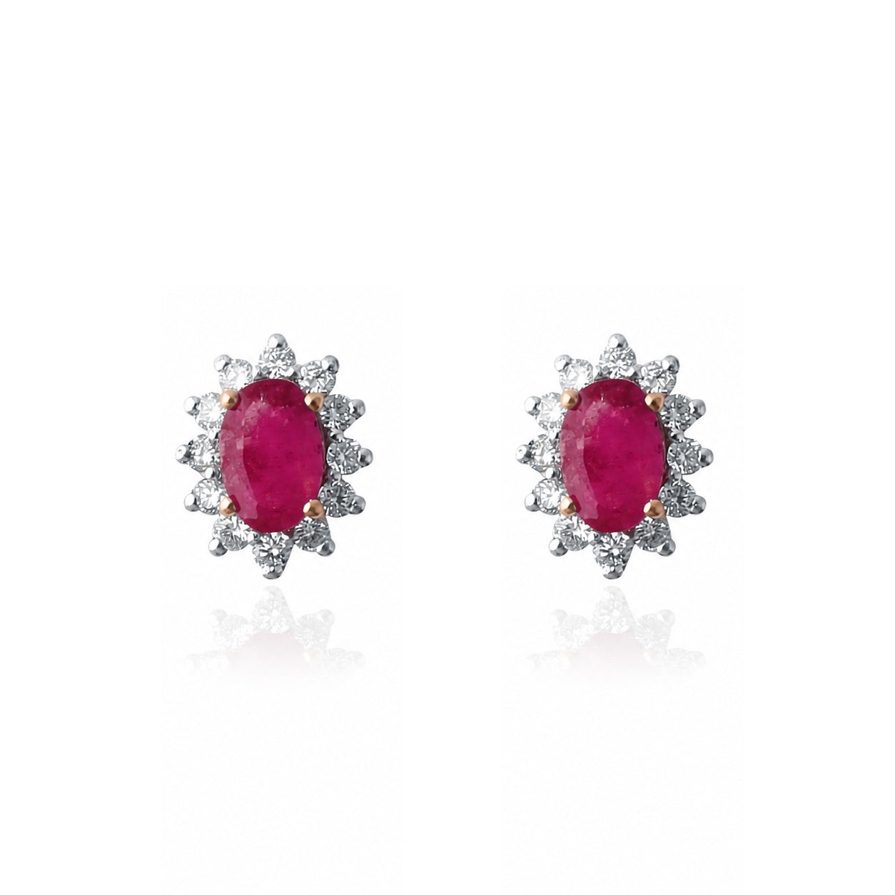 Reverie Ruby & Diamond Earring in Rose Gold