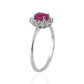 Ardor Ruby & Diamond Ring in White Gold