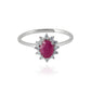 Ardor Ruby & Diamond Ring in White Gold